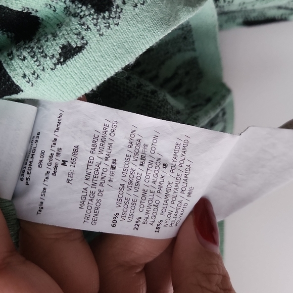 Max & Co Knit Retro Unique Pattern Cotton Blend Sweater - Picture 6 of 6